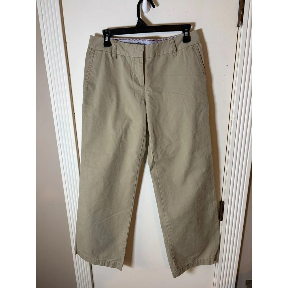 Izod Saltwater Edition Khaki Chino Pants Tan Cotton Straight Leg Mens
